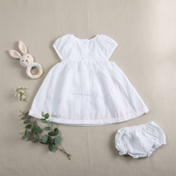 New Baby Girl Dress Set with matching headband underwear size 6 to 9 months - Picture 3 of 3